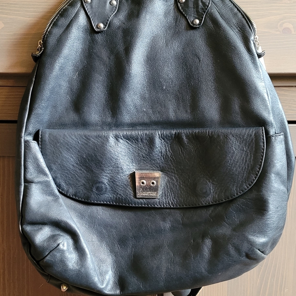 Luciano Carvani leather drop bag